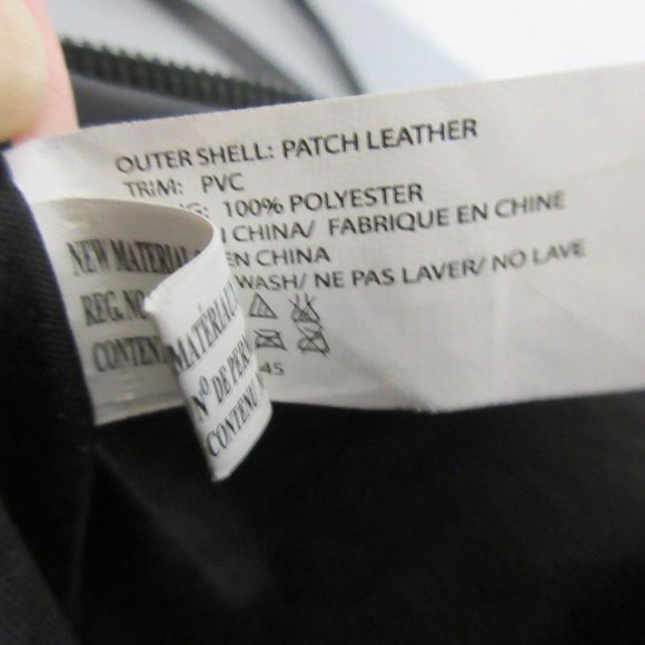 Cross Body Bag Patched Leather Outer Adjustable Strap Multiple Compartments NWOT - Picture 11 of 12